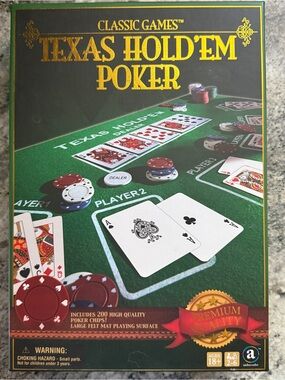 Classic Texas Hold'Em Poker Set - Green and Gold